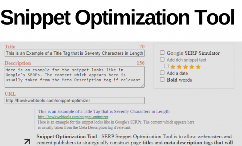 Snippet Optimization Tool