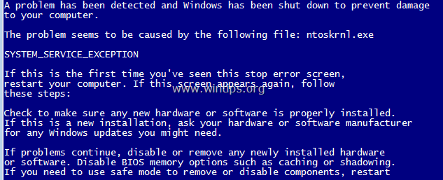 blue screen of death