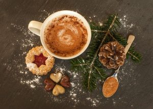 hot chocolate, cocoa, hemp cookie