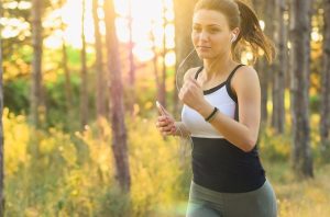 woman jogging, running