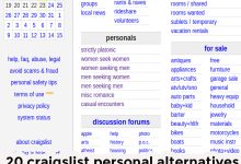 Photo of 20 Craigslist personal alternative websites online